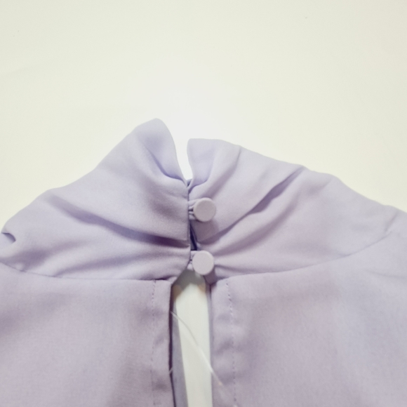 Superdown Kaycie Drape Neck Romper in Lilac - Picture 11 of 12